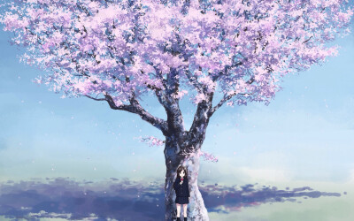 如果可以 如果有下生 可以的话 真的想当一棵樱花树 年将四月 繁花盛开「みのり様」