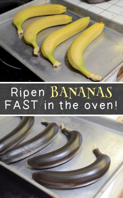 33. Ripen Bananas Quickly Just in case you’re making banana bread or any other recipe that requires ripe bananas, here is a trick that will have them ripe in less than an hour. The black looks awfull…