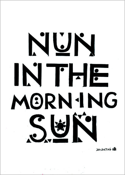 创作者：吖猫 作品名：《Nun inthe morning sun》 创作日期：2012年07月26日