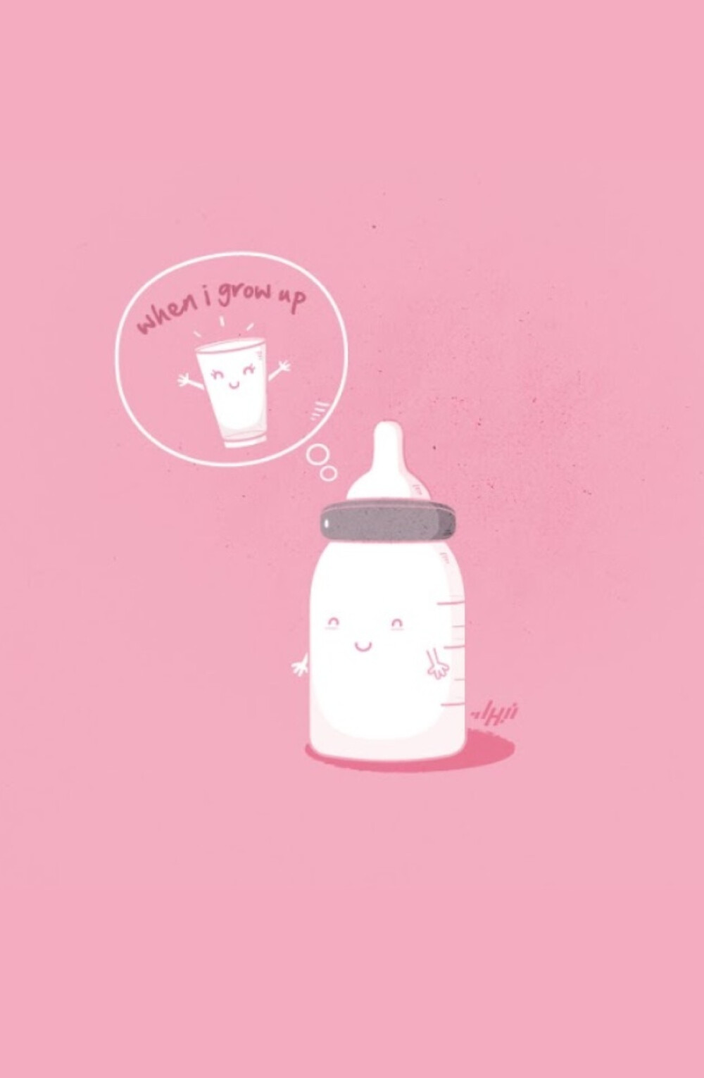 创意壁纸看图说话小清新锁屏壁纸奶瓶