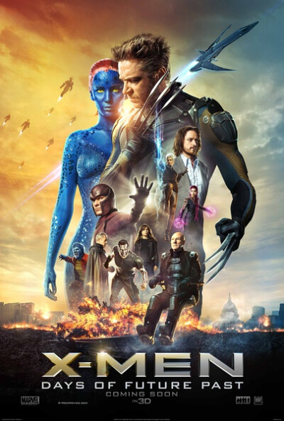 【X战警：逆转未来 X-Men: Days of Future Past 】在心情不好的时候和小伙伴一起去看看电影是不错的想法。看完逆转未来之后，有种想把前面一系列的相关电影重温一遍的冲动