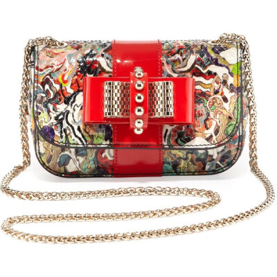 Christian Louboutin Sweet Charity Small Python Crossbody Bag, Multi