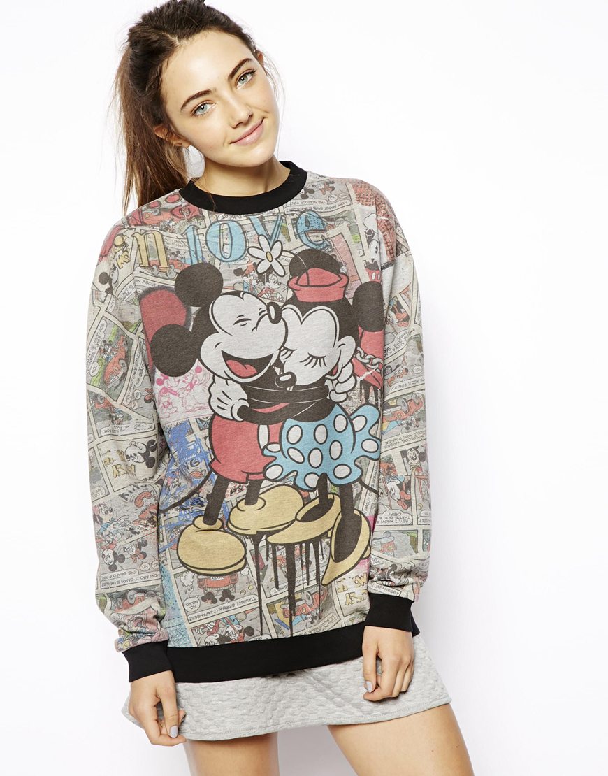 Mickey &amp;amp; Minnie图案卫衣 欧美风 品牌 asos asos现在很火，是英国著名的高街品牌，目前已经有了中国官网，只是价格有点小贵，打折的时候买是最划算的