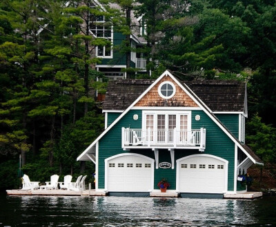 Adirondack boathouse