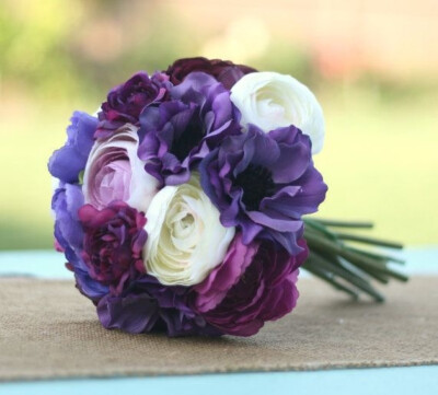 婚礼#新娘花束#紫色