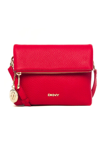 DKNY-红色皮质单肩包
