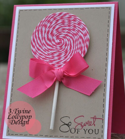 lolipop idea on card