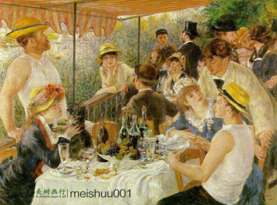 认识时间名画家 ▍Dappled light and happy party-time people, it’s Renoir. 光斑，外加快快乐乐的Party，雷诺阿