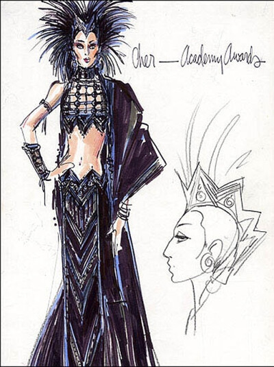 Bob Mackie's Cher sketches.