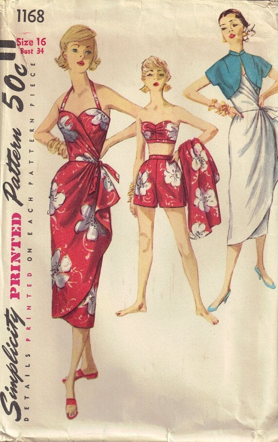 Vintage 1950s Simplicity 1168 Sewing Pattern by PeoplePackages, $45.00