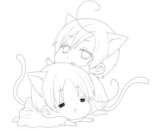 手绘 插画 线稿 手稿 黑白素材