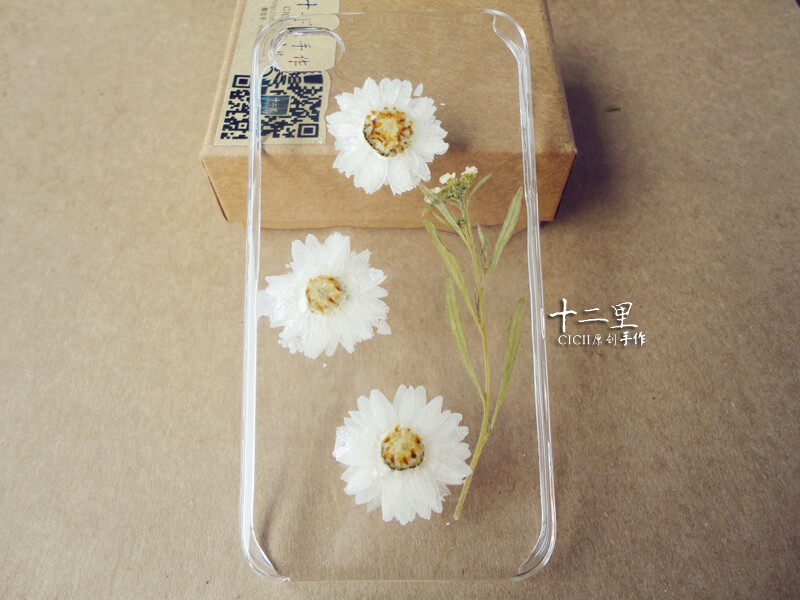 手工押花 滴膠干花 花凝系列の千年 iphone手機殼 十二里手作