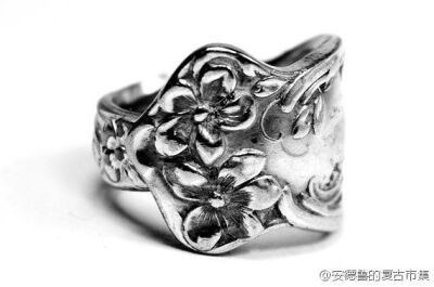 欧洲古董银匙戒指 vintage silver spoon rings