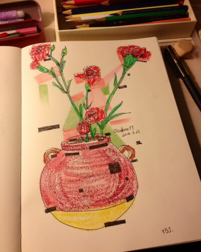 现在起，做个内心向阳的人。不再忧伤，不再心急。 坚强、向上，靠近阳光，安静画画。