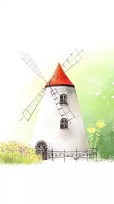 清新风景手绘 壁纸 iPhone 5