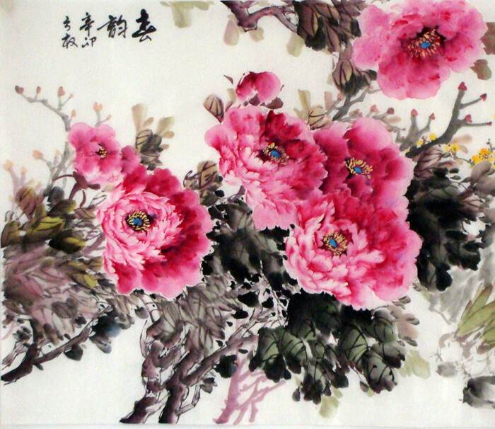 素材类别：国画 牡丹花 鲜花 国画牡丹图片.牡丹花,鲜花,植物,国画,国画图片. http://www.huiyi8.com/sc/10582.html