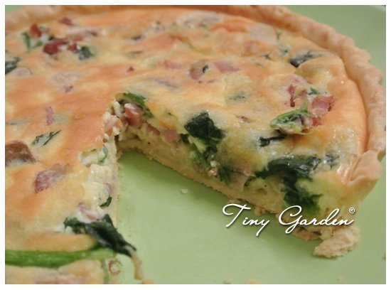 培根菠菜塔
