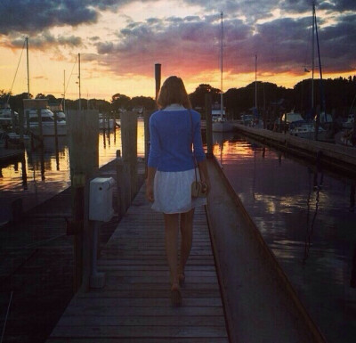 Summer. Sundress. Sweater. Sunset.