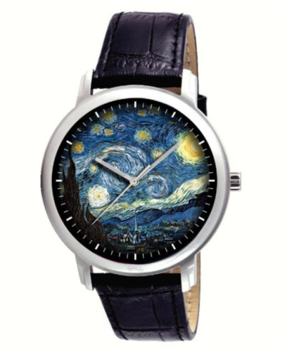 Vincent Van Gogh Starry Night Impressionist Art Lover's Wrist Watch