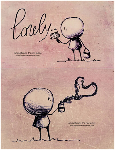 我想我的画是这样：一点突发奇想，巨大的热情，很多空白页，一支铅笔和一个可爱的木偶。 ——Lucia Carriero