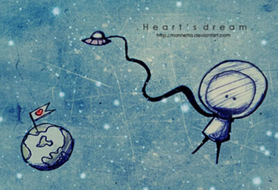 我想我的画是这样：一点突发奇想，巨大的热情，很多空白页，一支铅笔和一个可爱的木偶。 ——Lucia Carriero