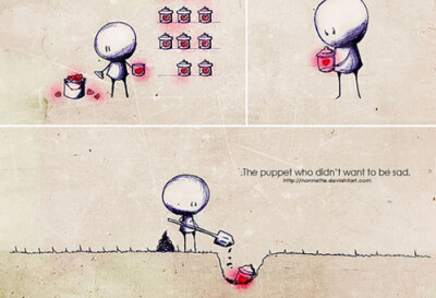 我想我的画是这样：一点突发奇想，巨大的热情，很多空白页，一支铅笔和一个可爱的木偶。 ——Lucia Carriero