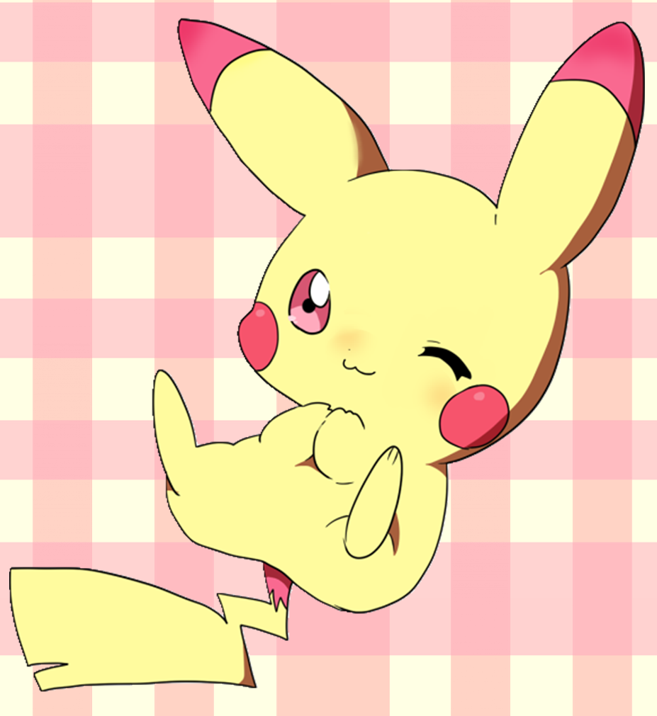 格子前的皮卡丘~有没有一种很萌的感觉呐~