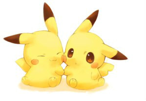 皮卡丘夫妻~~有木有很浪漫很幸福的感觉呀~~有没有一种很萌的感觉呐~