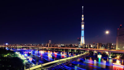 东京墨田区的夜景