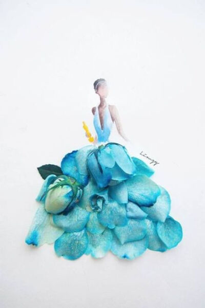 当鲜花遇见水彩——来自马来西亚艺术家Lim Zhi Wei创作的一组女人花~