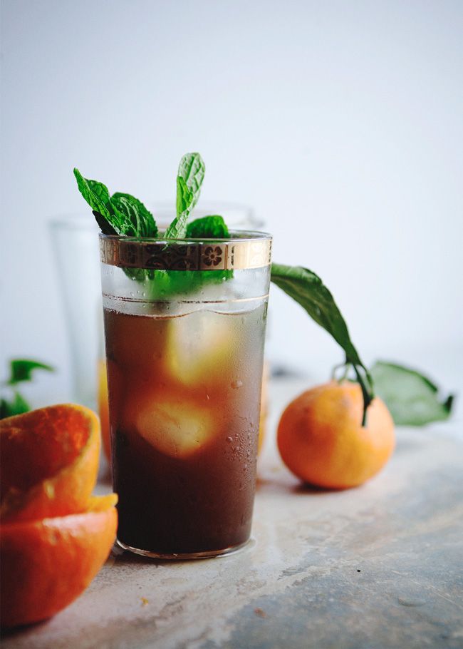 Citrus pomegranate mint tea