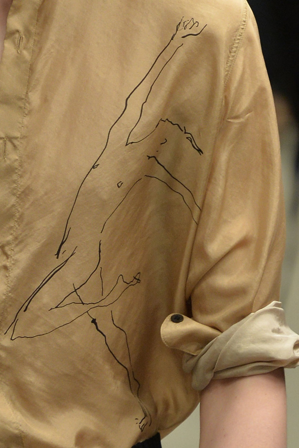 Dries Van Noten’s nude dancer prints were done in collaboration with illustrator Richard Haines