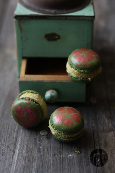 Pistachio icecream macarons