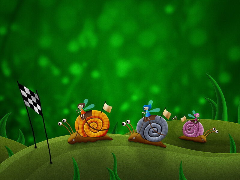 VLADSTUDIO壁纸【800x600】蜗牛 赛跑 F1 赛车 snail racing 【2008-6-24 Vlad Gerasimov: Every snail wants to be a winner! 每只蜗牛都想做赢家！】