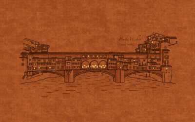 VLADSTUDIO壁纸【1920x1200】维琪奥桥 bridges ponte vecchio【维琪奥桥(Ponte Vecchio)：建于1345年，是佛罗伦萨最古老的桥梁。Vecchio这个字是古老的意思。维琪奥桥上有二层楼的建筑，以前是乌菲兹宫通往隔岸碧提…