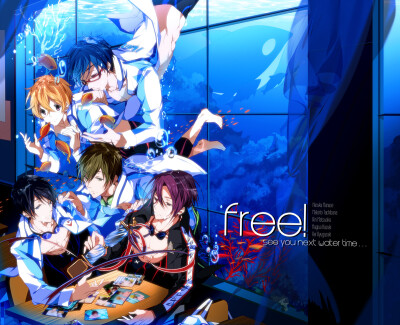 「Free！男子游泳部」动漫 插画 pixiv deep blue【id=38735389 畵师：モノ】