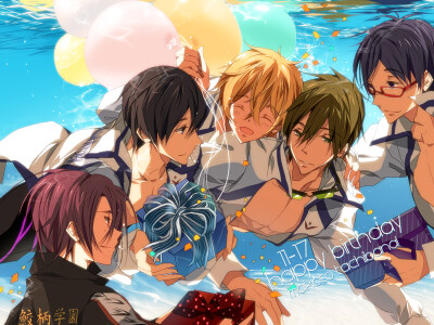 「Free！男子游泳部」动漫 插画 pixiv 真琴生誕祭2013【id=39778676 畵师：モノ】