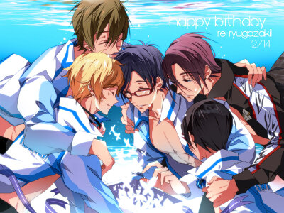 「Free！男子游泳部」动漫 插画 pixiv 竜ヶ崎怜生誕祭2013【id=40266044 畵师：モノ】