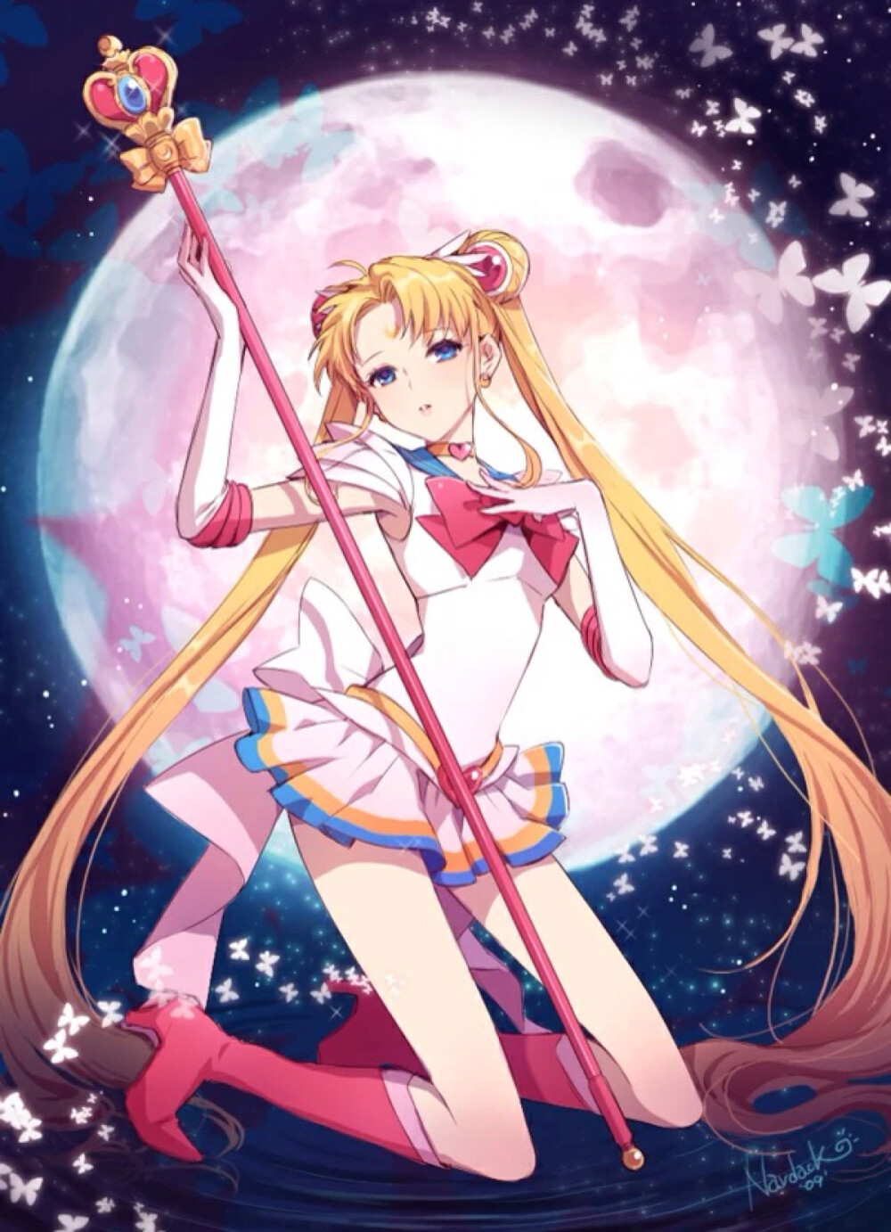 美少女战士，月野兔，sailor moon，动漫，可爱，萌萌的，平铺，二次元