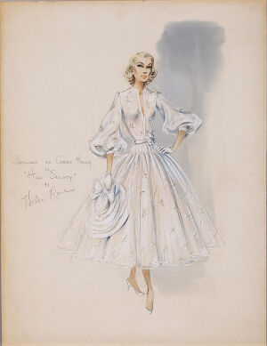  Helen Rose´ sketch for Grace Kelly in “High Society” 1956