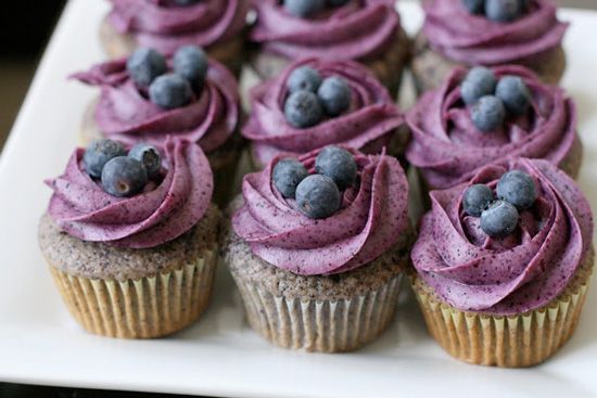 Blueberry Cupcakes with Blueberry Cream Cheese Frosting