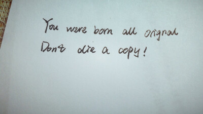 每个人的降生都是特立独行