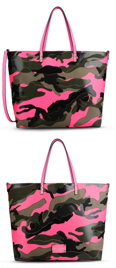 Valentino GWB00662 汎倫鐵諾 Neon Camouflage Tote 迷彩雙面托特包