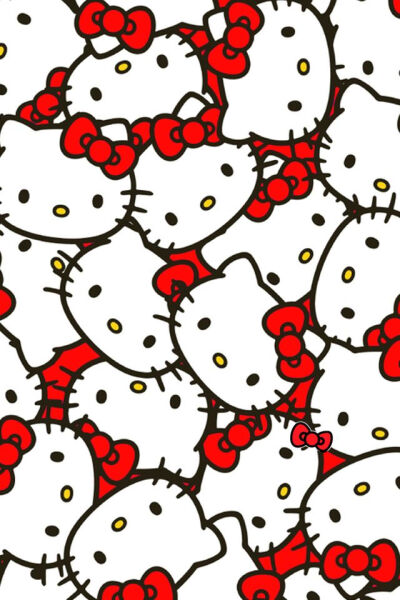 iPhone壁纸 萌物 可爱 背景 Hello kitty 猫