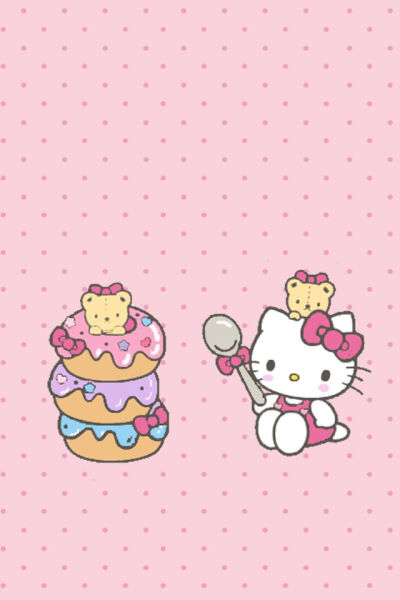 iPhone壁纸 萌物 可爱 背景 Hello kitty 猫