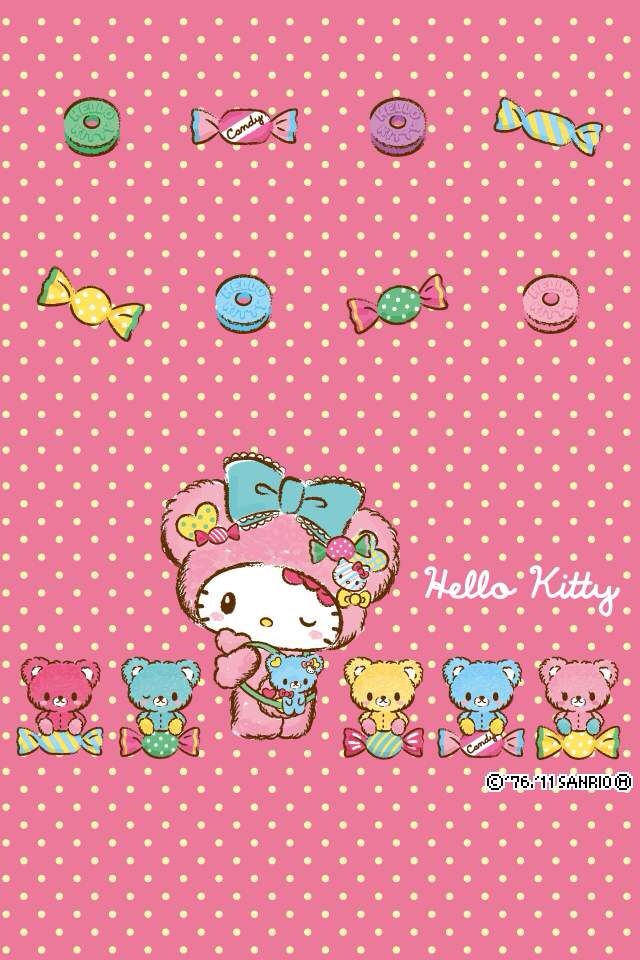 iPhone壁纸 萌物 可爱 背景 Hello kitty 猫