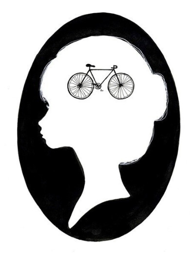 单车少女。