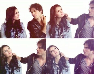 Katherine.Nina Dobrev和Damon. Lan somerhalder.