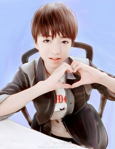 #王俊凯##卡通#小凯向四叶草表白了！话说，这图还真逼真呢！