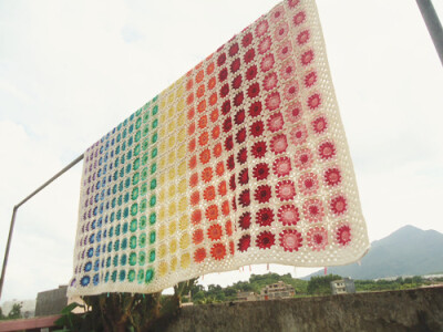 彩虹毯子